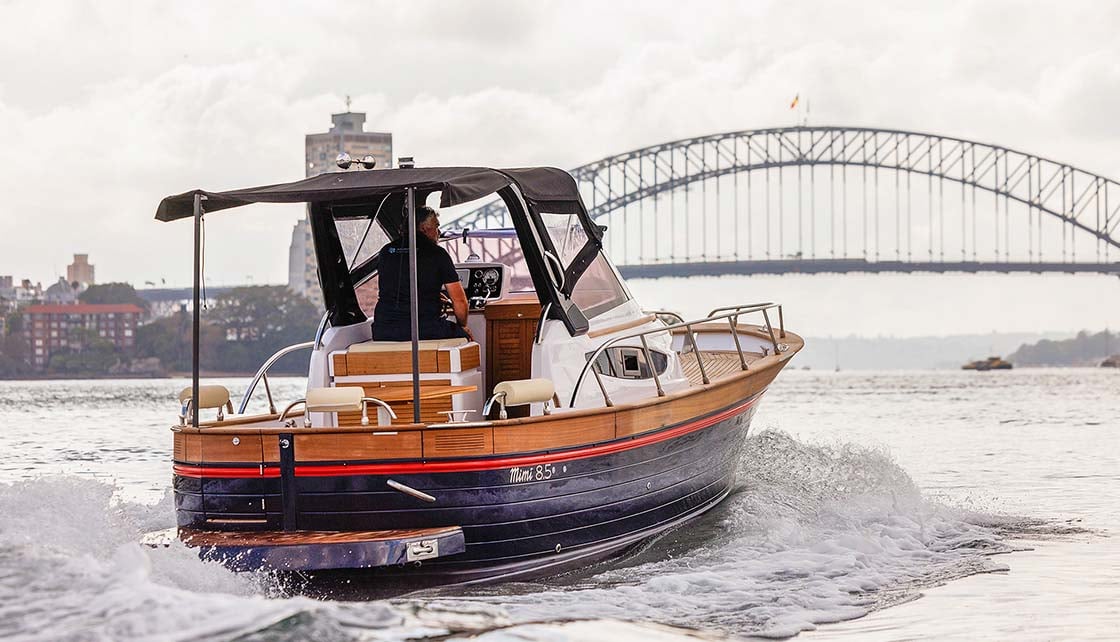 Cantiere Mimi Libeccio 8.5 Cabin sailing on Sydney Harbour