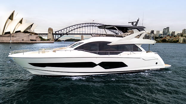 Sunseeker 76 yacht at Sydney Harbour