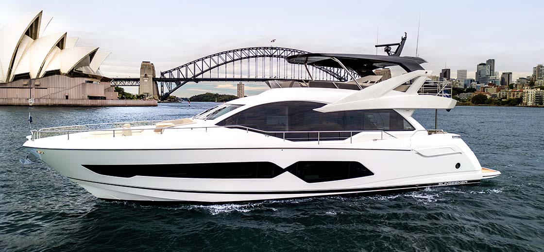 Sunseeker 76 at Sydney Harbour