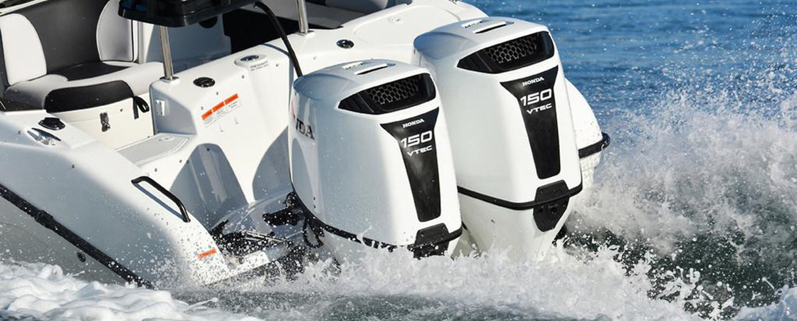 Two Honda BF150 outboards