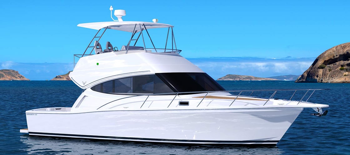 Artist impression of Caribbean 40F Flybridge
