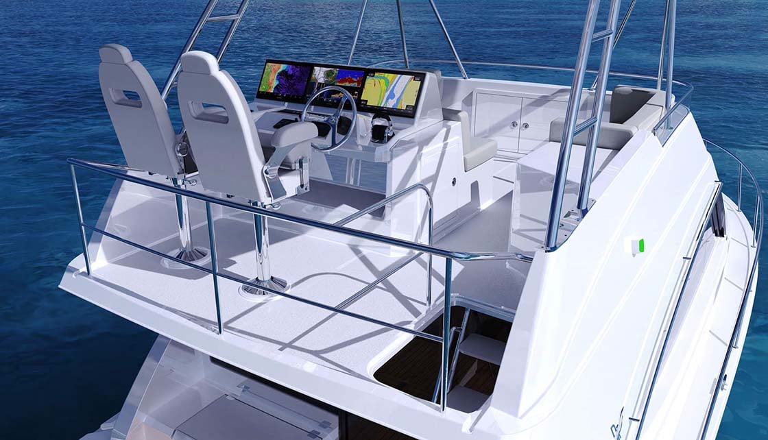 Caribbean 40F Flybridge bridge