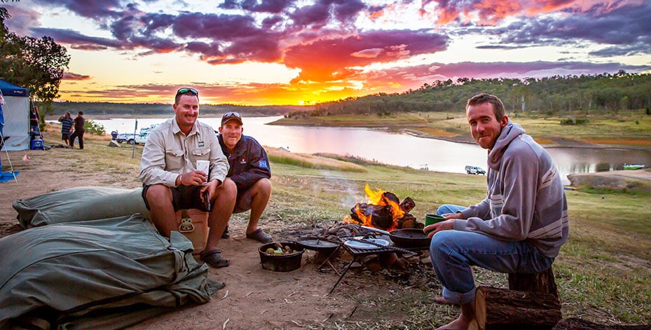 Campfire at Boondooma Dam, Queensland