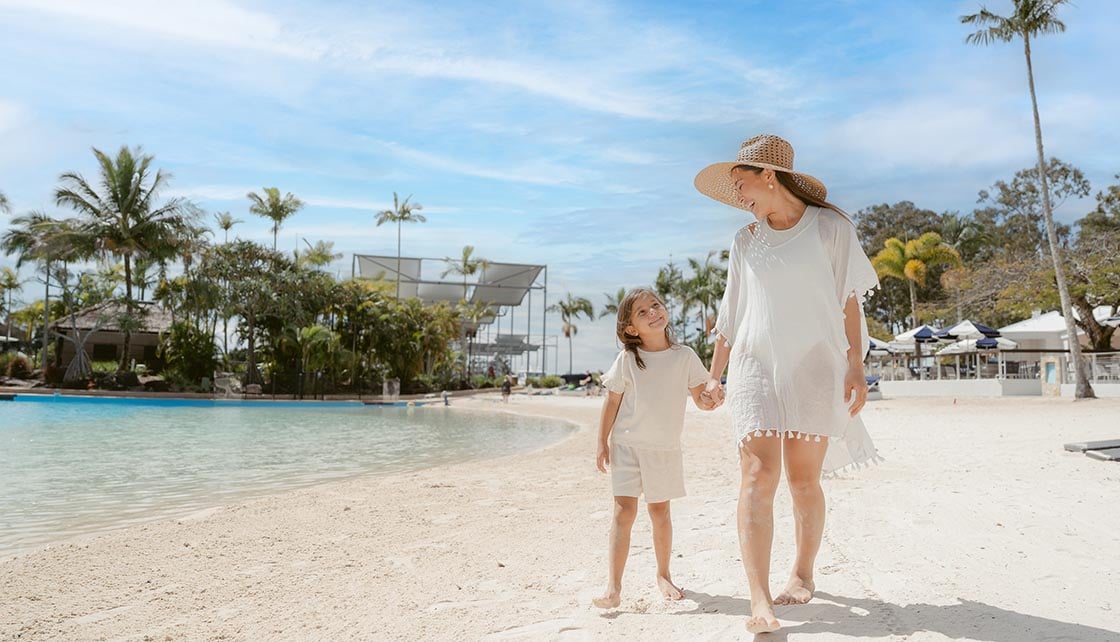 Sanctuary Cove Marina beach lagoon, Queensland