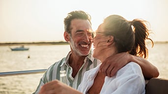 Gen X couple sunset