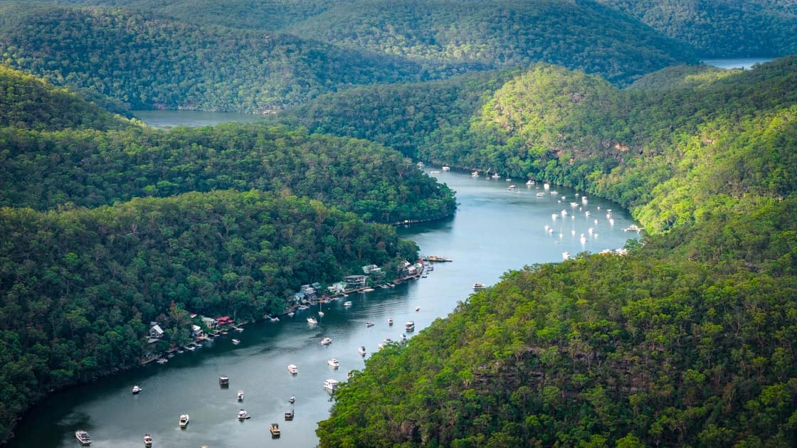 Hawksbury River from above, NSW Australia