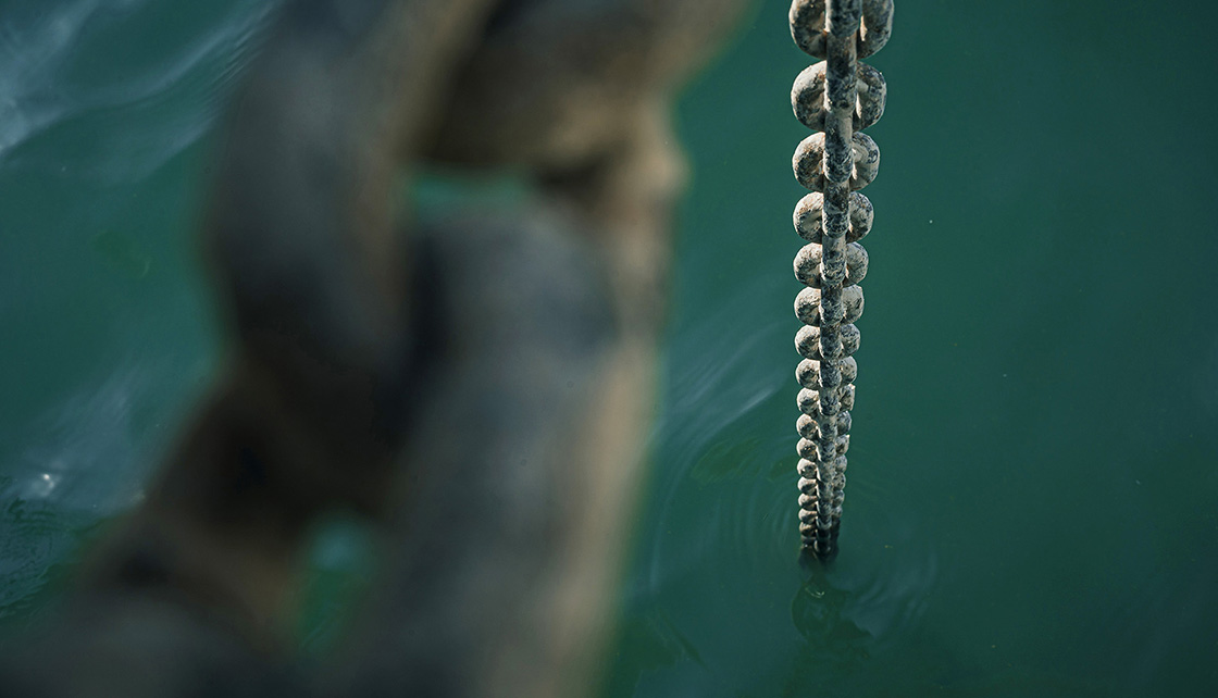 Let out chain and rode at a ratio of at least 4 to 1