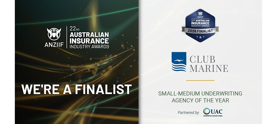 Club Marine finalist in the Small-Medium Underwriting Agency of the Year category at the 22nd Australian Insurance Industry Awards.